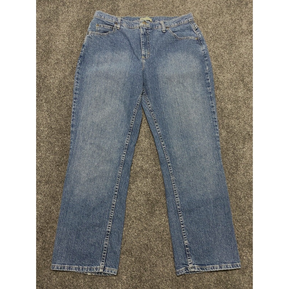 Vintage Riders By Lee Relaxed Womens Jeans 16P Blue High Rise Straight Leg Denim